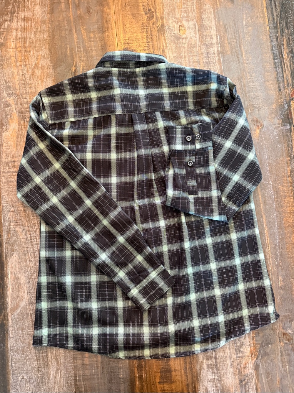 DIXXON Black & Mint Green Plaid Long-Sleeve Button-Up Shirt - Picture 5 of 5